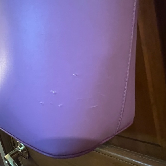 Vera Bradley Tote, Purse, Wallet Set Lavender Purple Leather Vacation Beach - Picture 8 of 9